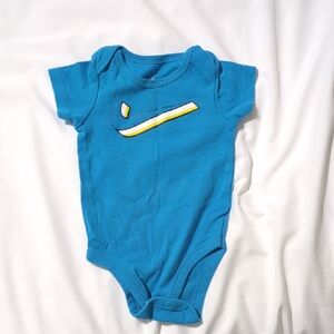 Blue Nike Baby Onesie
